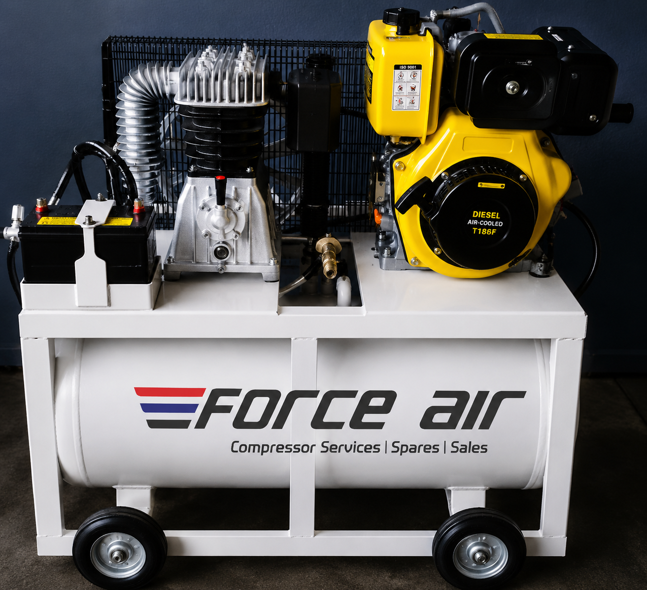 Custom-built Force Air diesel compressor assembled in the Boksburg workshop